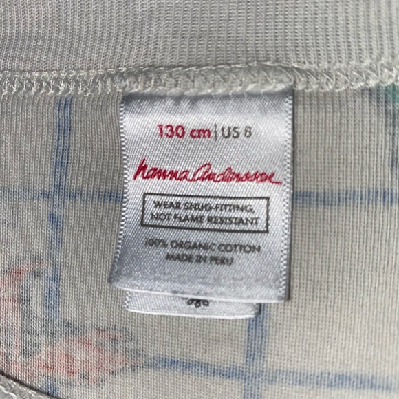 ⭐️ 3/$20 Boys Hanna Andersson Dinosaur Long Sleeve Shirt Size 8 White Blue - Picture 3 of 3